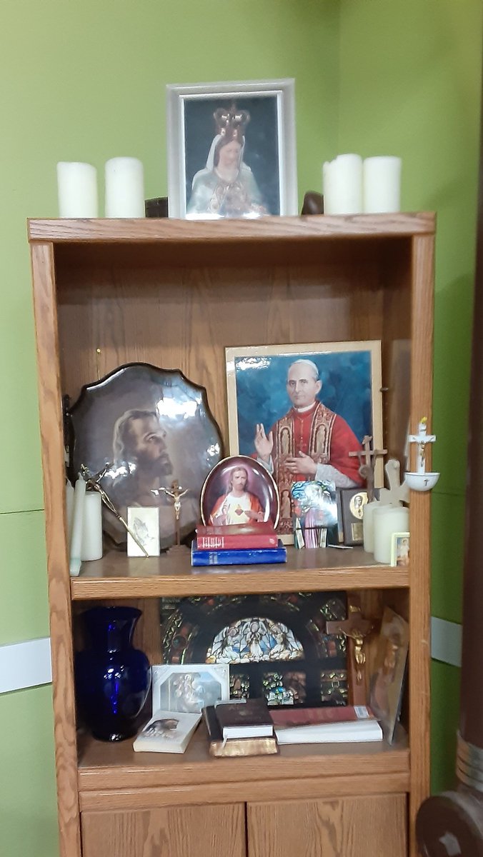 Sunday update on the Jesus corner at work. Shit is real over here. &ndash; bei  Goodwill Buy The Pound