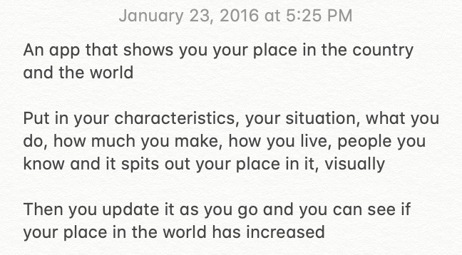 Cleaning out my iPhone Notes since 2016 and there are tons of interest ideas and insights in there that I thought would be fun to shareHere we go...This one from 5 years ago was similar to KloutPeople love to compare themselves to others...Tons of data you could leverage