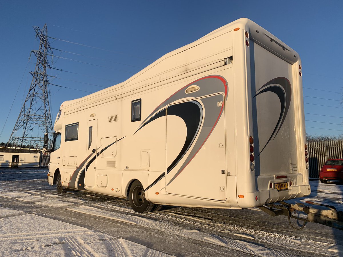 AidenMoffat16's tweet photo. ‼️Selling my Mercedes GP Motorhome‼️
Sleeps 5, Satellite TV with Sky
Fridge, freezer, microwave, cooker, hobs, kitchen sink, toilet and toilet sink, shower, large garage, air conditioning and heating, runs of LPG generator or mains supply. Comes with brand new slide out awning.. https://t.co/e7JQ0F2e5u