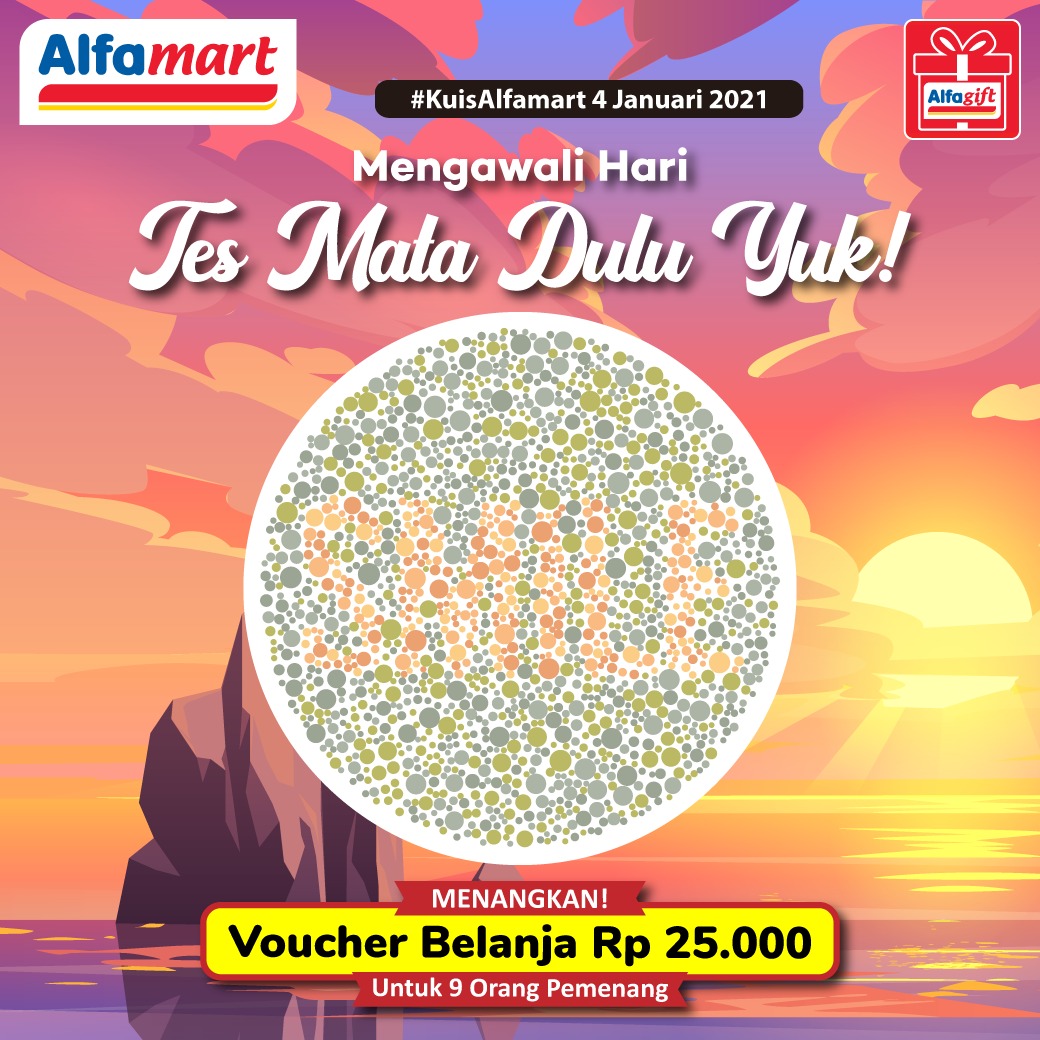 alfamart's tweet image. Akan ada banuyak kejutan promo menarik di hari ini lho!!

Eeitss!! Sebelumnya selamat pagi! Jangan lupa mainkan #KuisAlfamart 4 Desember 2021 berikut ini ya!

Tes mata dulu yuk!! Kata apa yang ada di gambar berikut?

#21TahunAlfamartUntukIndonesia #NewNormalBelanjaDiAlfamart