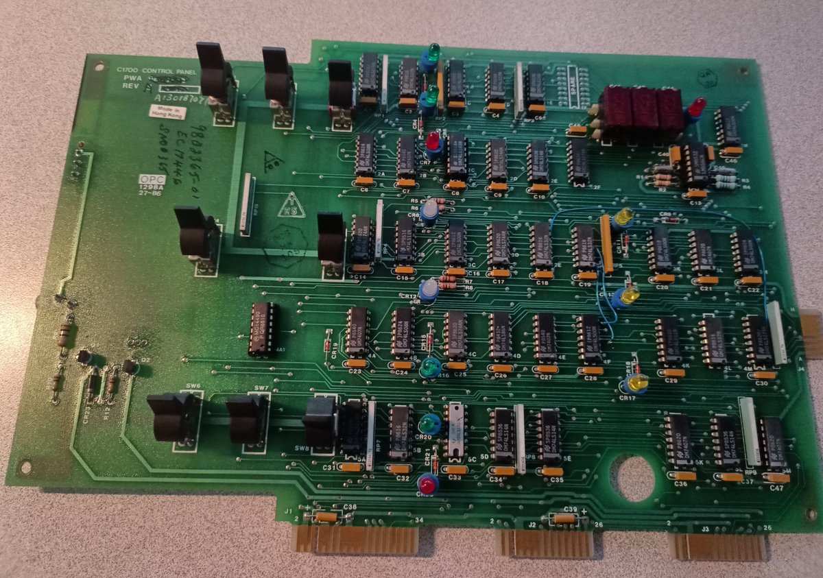 This is the PCB for the front panel, which has the keyswitches attached to it.