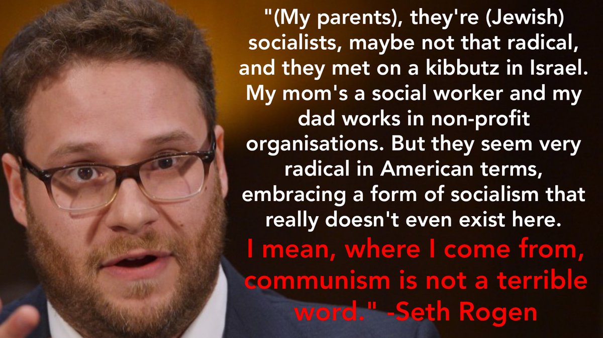 15. Seth Rogen: "Where I come from, communism is not a terrible word." https://www.theguardian.com/film/2007/sep/14/3