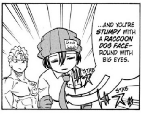 David Evelyn ヴィクトルの言う狸顔は流石に英語には無いが英訳 Raccoon Dog Face が英語 にすると人を動物に例えて お前はかわいそうな獣にすぎないぞ みたいなニュアンスが含まれるかなりの破壊力の言い方になりそうなので ちょっとした説明付きで