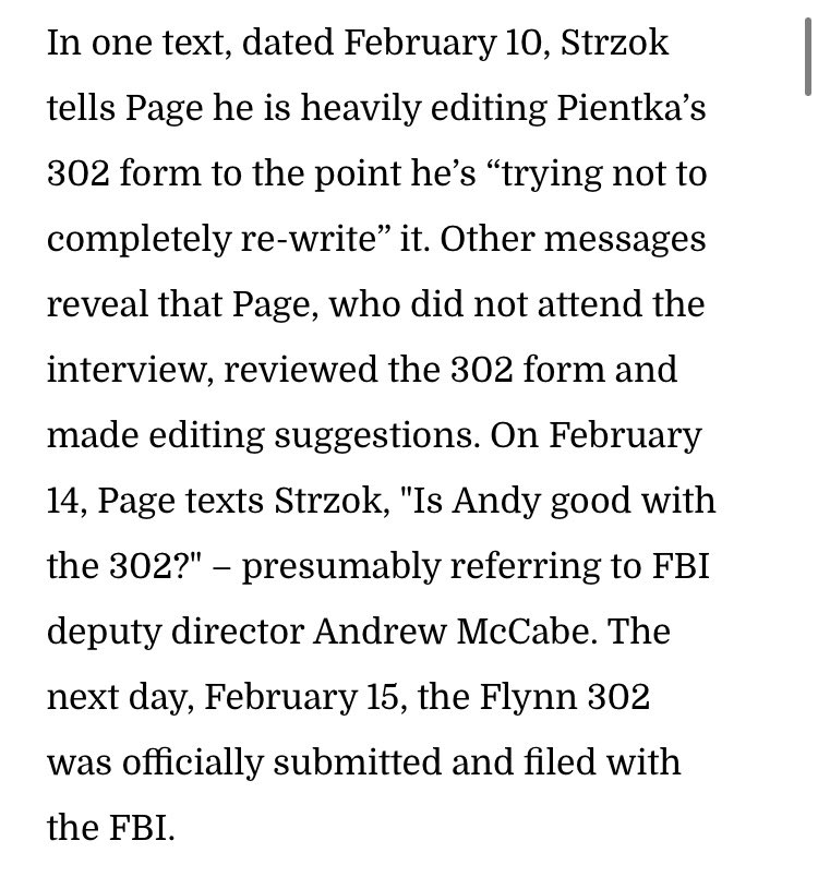3/ Illegally leaking personal memos to the press [Comey] to prompt a Special Counsel.Framing  @GenFlynn for conducting routine [LEGAL] transition calls after Trump’s victory and hiding the original FBI 302’s, which prove he wasn’t lying to the FBI agents Comey sent to the WH.