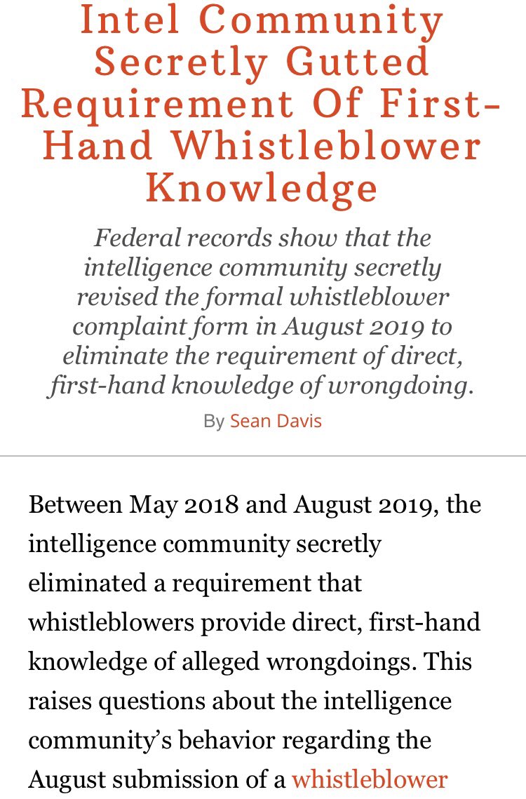 4/ Using fake Ukraine “whistleblower” complaints [after quietly amending the official requirements to allow for second-hand hearsay + coordinating with Adam Schiff’s congressional staff].James Wolfe illegally leaking the [illegal] FISA application to Ali Watkins at Buzzfeed.