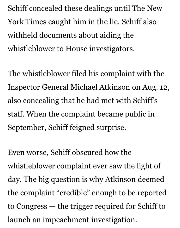 4/ Using fake Ukraine “whistleblower” complaints [after quietly amending the official requirements to allow for second-hand hearsay + coordinating with Adam Schiff’s congressional staff].James Wolfe illegally leaking the [illegal] FISA application to Ali Watkins at Buzzfeed.