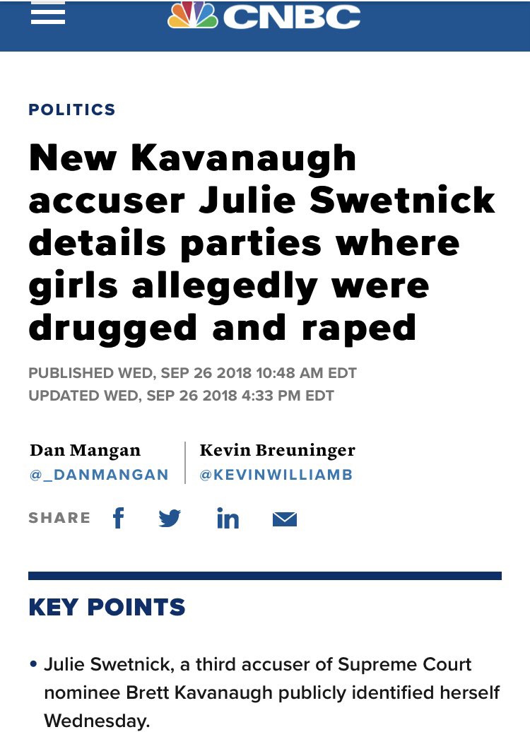 7/ Illegally and immorally slandering Trump’s SC nominee Brett Kavanaugh of being a gang-rapist.Lying about Trump’s comments on Charlottesville.Dianne Feinstein unilaterally leaking the testimony of Fusion GPS co-founder Glenn Simpson so the coup-plotters could match stories.