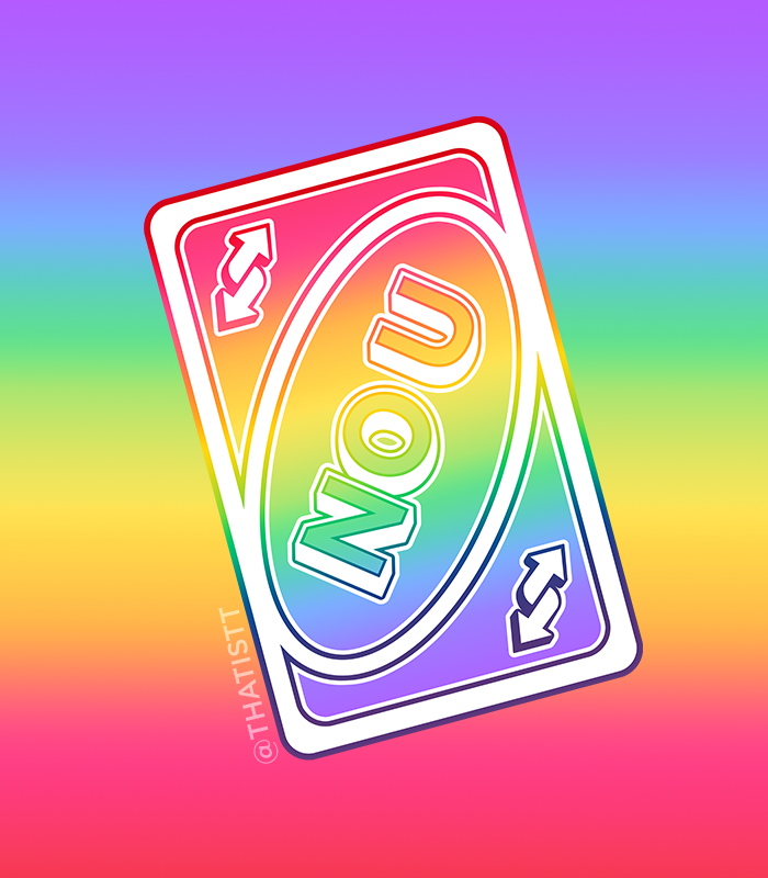 UNO Reverse Sticker | LGBTQIA+ | Vinyl Sticker | Gay Pride | Rainbow | Pride