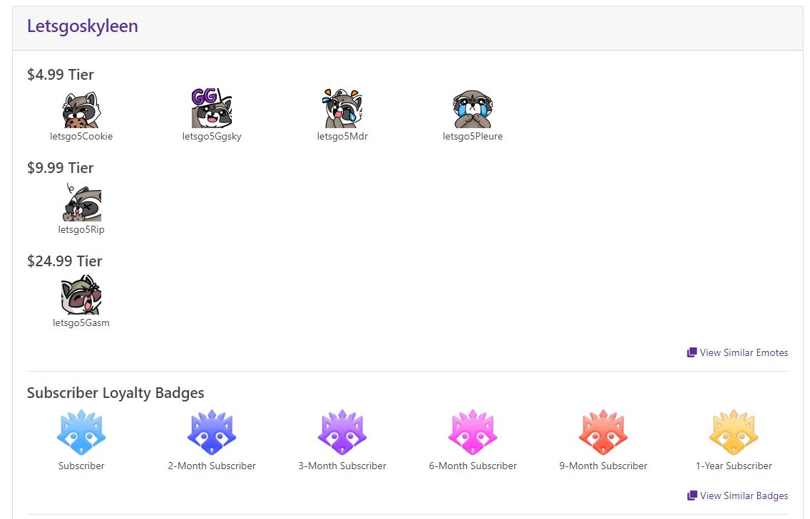 Seulement, après avoir fait un petit tour sur sa chaîne, je me rends compte que ces emotes ressemblent vraiment beaucoup à celles qu'elle a envoyé à l'artiste à laquelle elle a commandée :