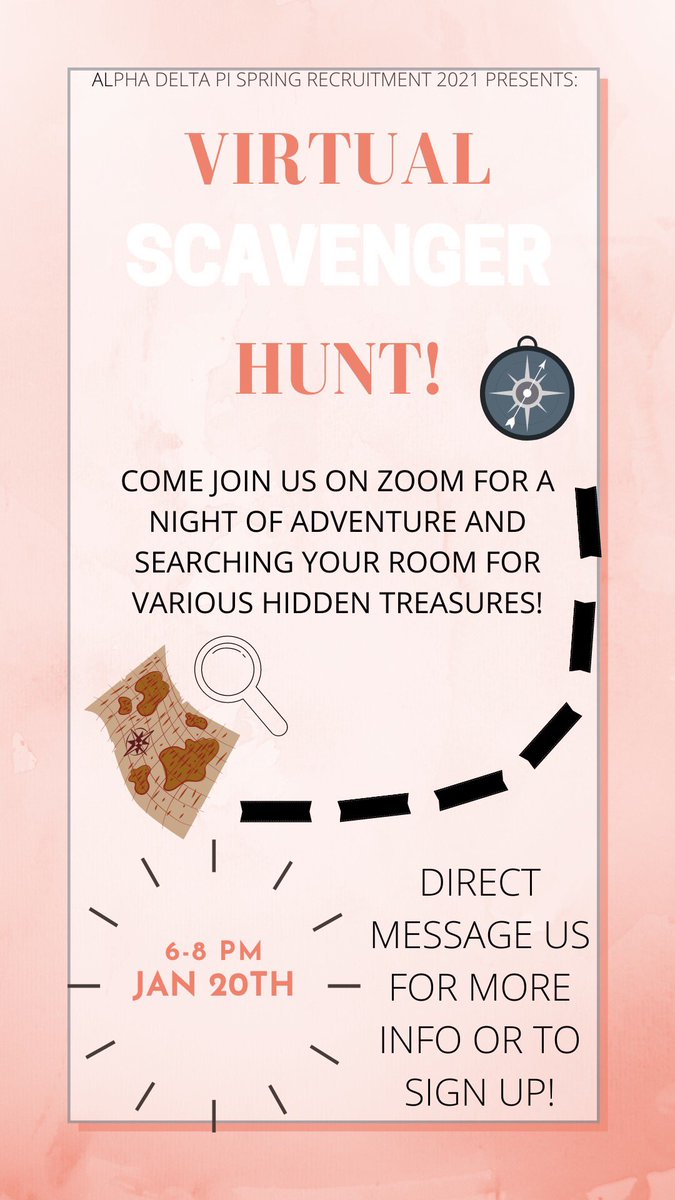 Join us January 20th for a virtual scavenger hunt! DM us for more info! 💎💙