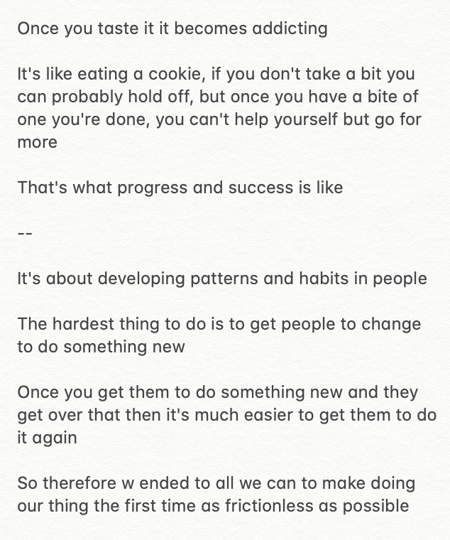 August 2017 - Once you experience something great, you want more, hence it's all about eliminating the friction to try the first time