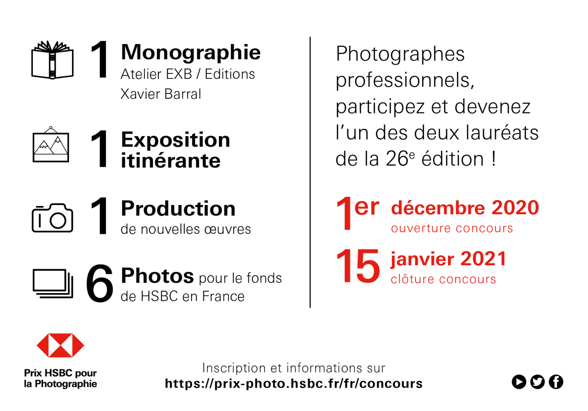 SylvieHphoto's tweet photo. Tout d'abord Belle Année à vous tous. Et pour bien commencer sachez qu'il ne vous reste que 12 JOURS pour PARTICIPER au PRIX HSBC dont je suis cette année la conseillère artistique. 
#prixhsbc #prixphotohsbc #prixphoto #concoursphoto #expophoto
#bonnechance https://t.co/ri7ecg3F9e
