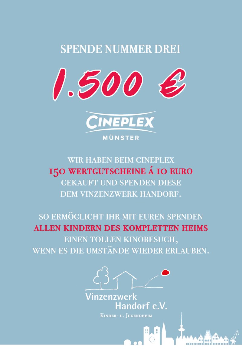 Hier ist der finale Stand der #Münster hält zusammen #Spendenaktion 💛❤️🤍 Wow - wir sind sprachlos! Danke an alle von euch für den Support! 💪🏼 #ms4l #HandmadeMS4L