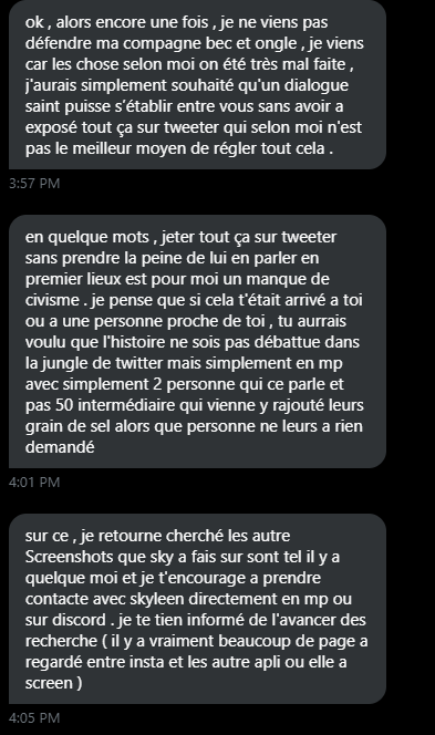 Suite des messages et soit disant la perte de son compte shutter abonné :