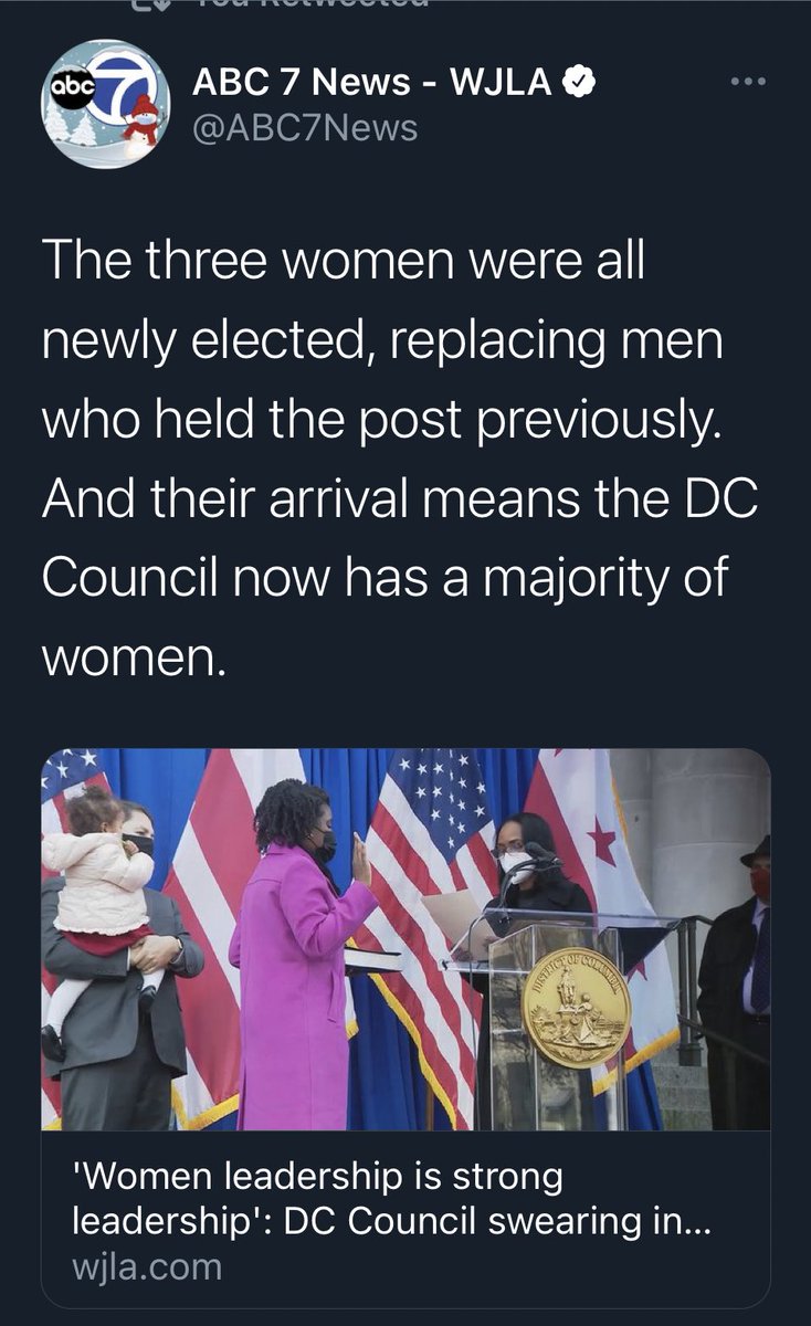 Now_Jenn's tweet photo. A powerful weekend for women in DC! #117thCongress swore in more women in the house ever, & the 1st time in 20 yrs @councilofdc is majority women! Now w/ our Mayor & the 1st woman VP coming, it’ll be a banner year for #Womensleadership in DC!💜#womenspolicy #DCstatehood #SHeDC https://t.co/5vlzkwgWfQ