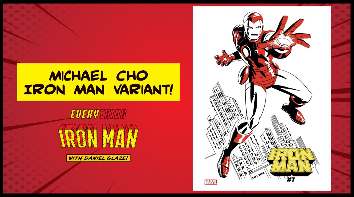 Everything Iron Man (@irondglaze) on Twitter photo .<a href="/Michael_Cho/">Michael Cho</a>’s Variant cover for Iron Man #7 is sick! I’m a big fan of the two-tone and simple style of the cover. The whole series he did is dope!
What are your thoughts? .<a href="/Michael_Cho/">Michael Cho</a>’s Variant cover for Iron Man #7 is sick! I’m a big fan of the two-tone and simple style of the cover. The whole series he did is dope!
What are your thoughts?