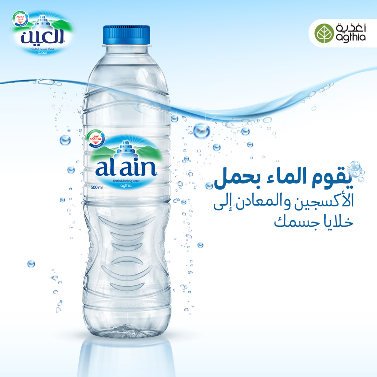 Drinking enough water is important for the body, as water constitutes around 90% of the blood which is the main carrier of oxygen and minerals to body cells.

#AlAinWater #MineralWater #Health #HealthyWater #Jeddah #Makkah #Madinah #Taif #Riyadh #Water #Hydration #KeepsYouMoving