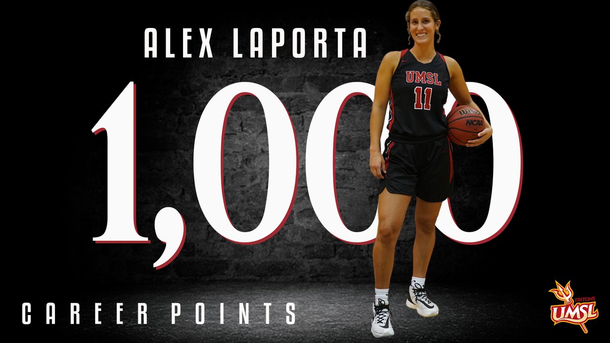 Congratulations to <a href="/UMSLWBB/">UMSL WBB</a> senior Alex LaPorta on netting her 1,000th career point! She is the 16th player in program history to accomplish that feat.
