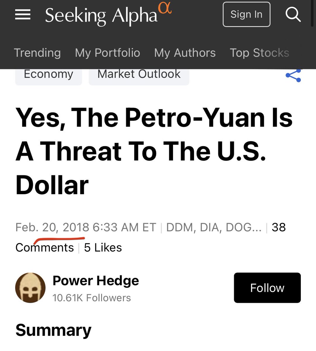 I’m fairly confident the Petro-Dollar’s planned collapse was supposed to be In October of 2018 A centennial celebration of Red October  https://seekingalpha.com/article/4148232-yes-petro-yuan-is-threat-to-u-s-dollar