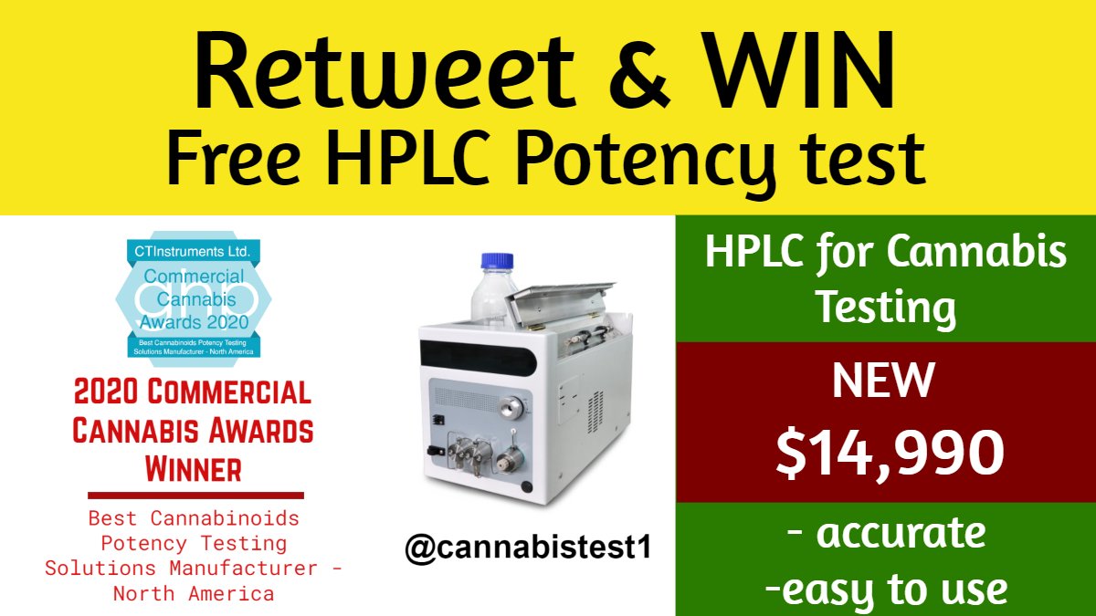 Let`s get to at least 100! Winner chosen on Jan 15 from those retweeting. Available in Canada only.
#Canna #CannabisCommunity #CannabisNews #cannabisindustry #cannabissociety #cbdproducts #hplc #hemp #cbd #cbdoil #CannabisNews #mmemberville #hempoil #cannabis #hempfarmer #grower