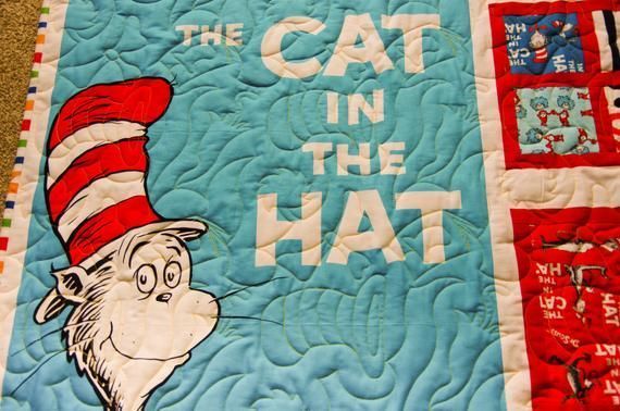 #CatintheHat #Handmade #Quilt  #Bright #Silly #Seuss  Great for young and old!  #Giftsforteens #giftsfortoddlers #Giftsforher #giftsforhim   buff.ly/3pHNo0M