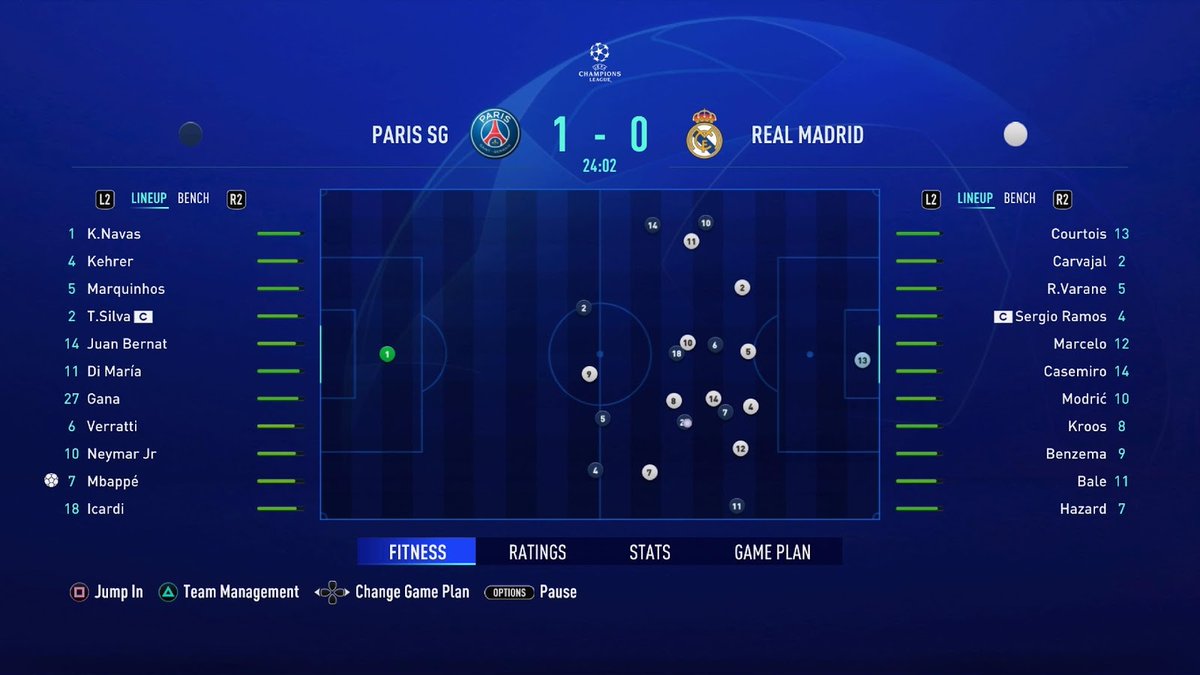 Carrière :Le plus gros chantier du jeu reste les modes carrières joueur/manager. En carrière manager on a déjà eu quelques améliorations comme la simulation interactive mais je la trouve beaucoup trop peu réaliste. Les joueurs jouent à un rythme normal mais le temps va 2x...