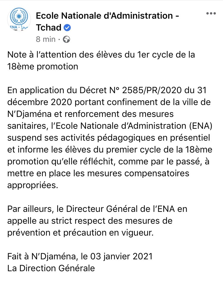 Note à l’attention des élèves du 1er cycle de la 18ème promotion de l’ENA.
