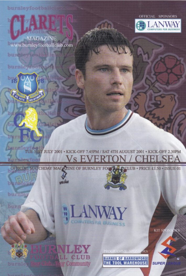 #196 Burnley 0-1 EFC - Jul 31, 2001. EFC’s latest friendly was a trip to Turf Moor to face Championship side Burnley. EFC won 1-0 with Niclas Alexandersson on the scoresheet. New EFC signing Tomasz Radzinski made his EFC debut as a substitute & enjoyed an impressive 30 min cameo.