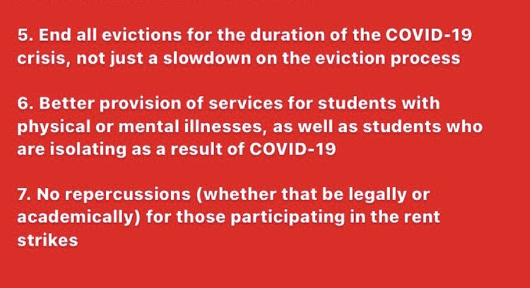 KCLJustice's tweet photo. Our demands are simple: fairness and equality for all students living in unfair conditions! 

#CutTheRent https://t.co/4haCKbJYGK