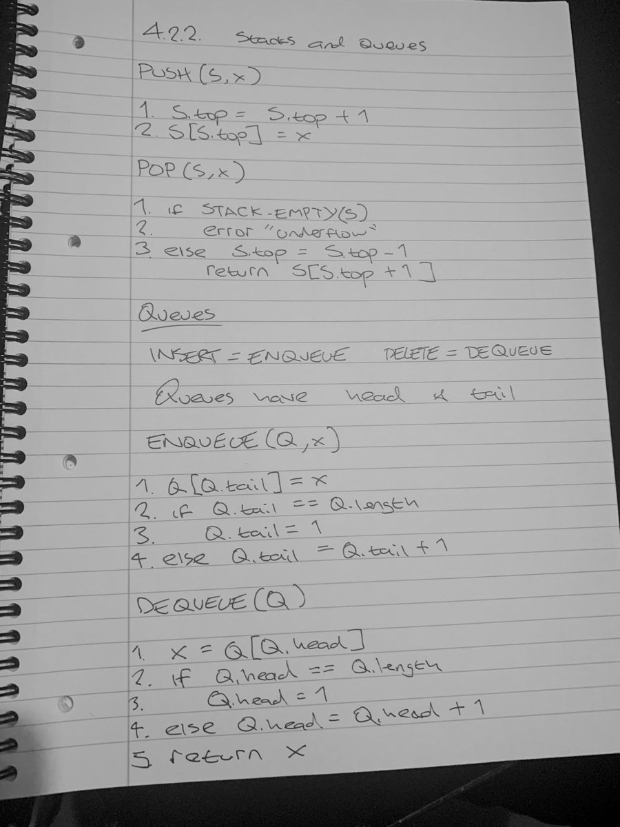 KoalasWelcome's tweet image. Day 1️⃣  #100DaysOfCode Stacks and Queues ! #pseudocode #Algorithms