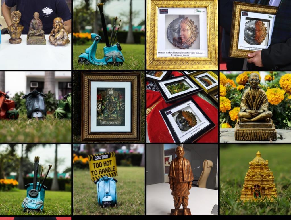 Range of innovative #ecofriendly craft items made up from the ash generated by incense sticks in temples. energinee-innovations.business.site and they empower prisoners by up-skill-them by training and employing them  #gogreen #newyear #economic