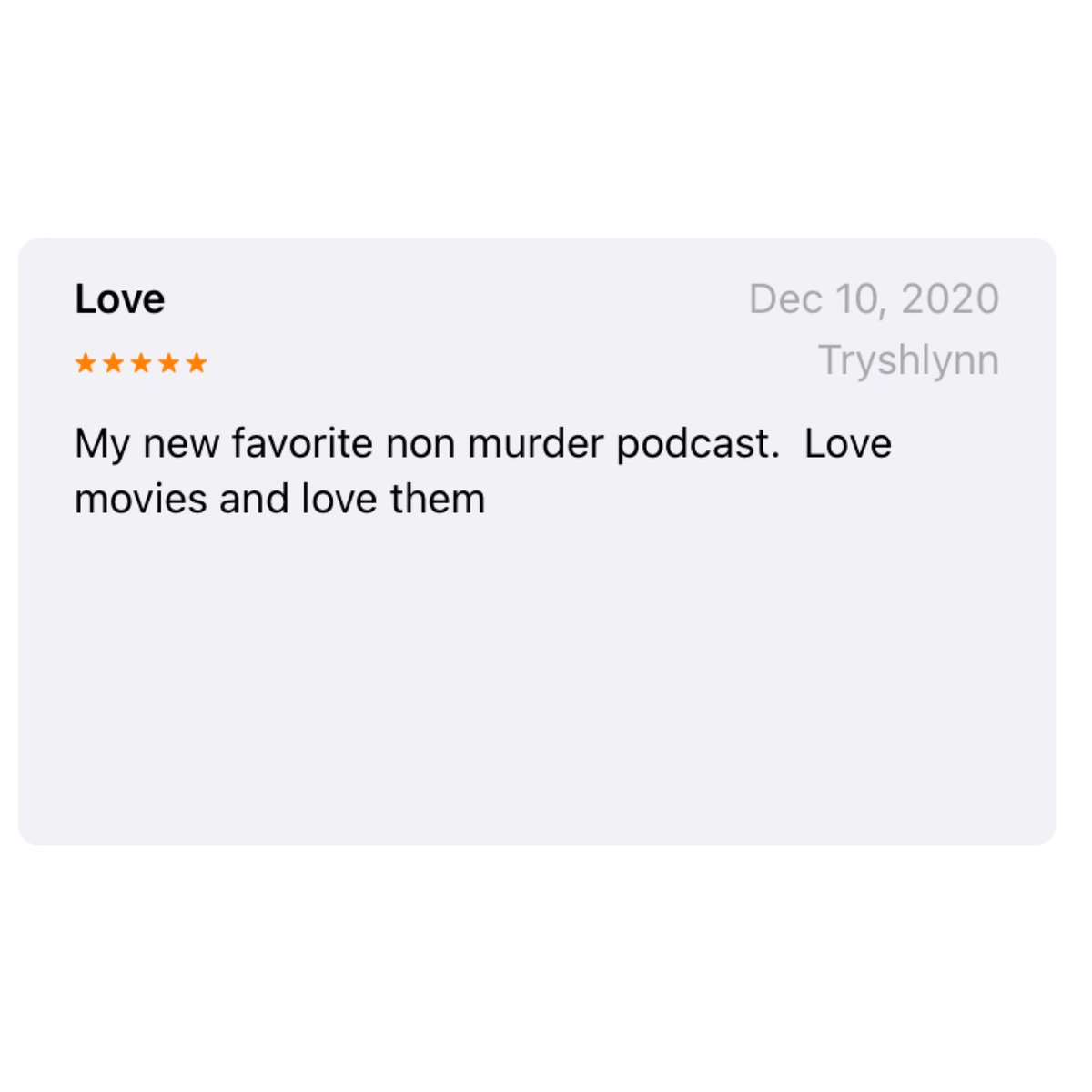 ISawPod's tweet photo. My (New) Favorite (Non) Murder (Podcast) 🔪 https://t.co/OAVpreszN2