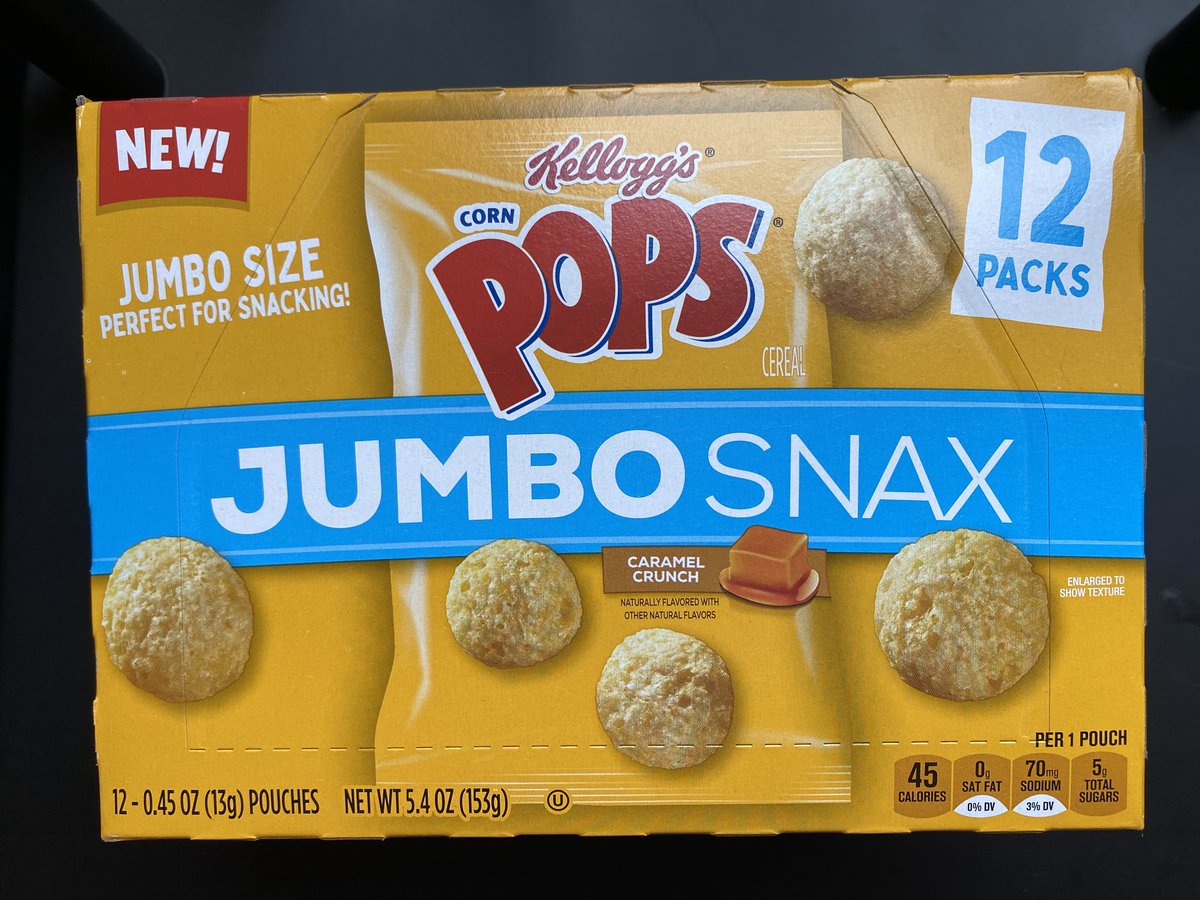 • Kellogg's Jumbo Snax: Froot Loops• Kellogg's Jumbo Snax: Corn Pops• Kellogg's Jumbo Snax: Apple Jacks• Kellogg's Jumbo Snax: Tiger Paws #NEWLIV