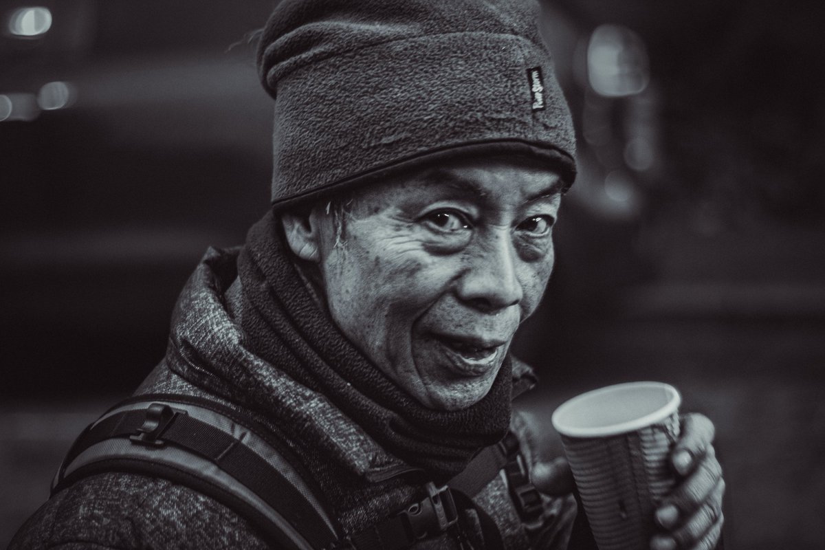 A few of the regulars and homeless we met today at the Soup Kitchen 📷: <a href="/AndrewMcleay/">Andrew Mcleay</a>