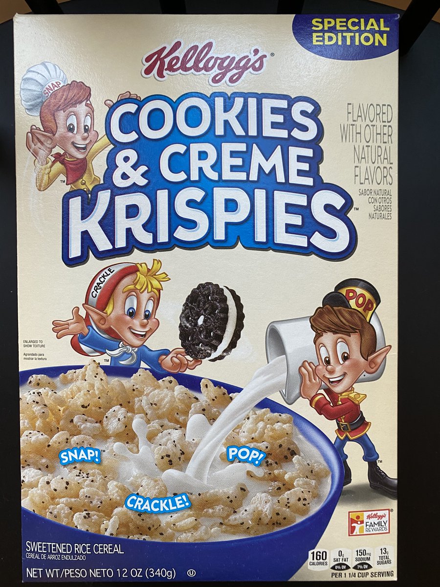 • Dunkin' Mocha Latte Cereal• Dunkin' Caramel Macchiato Cereal• Froot Loops Tropical• Cookies & Creme Krispies #new