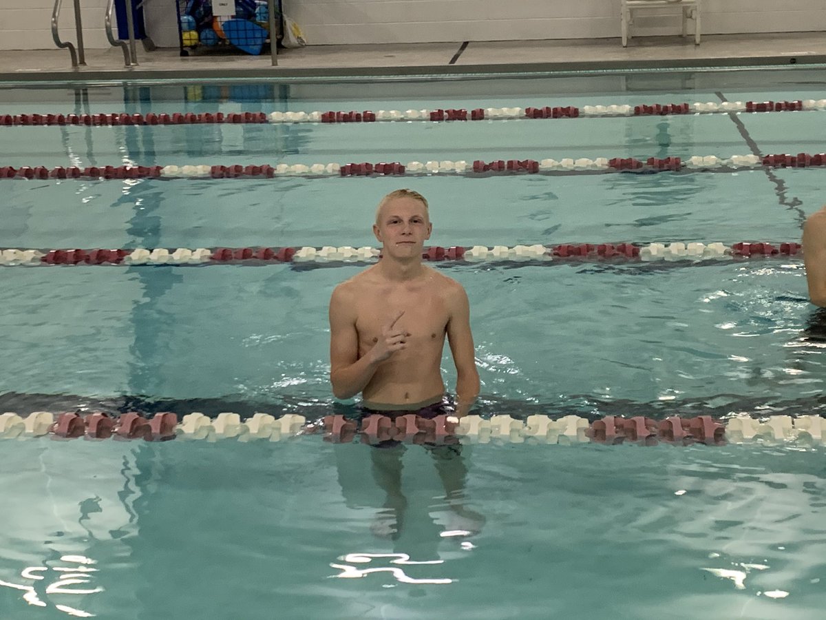 PHSCswimming's tweet photo. Cole and Abby are the winners of Sharks and Minnows yesterday. 

Finishing the practice with a game of waterpolo. Makenna, Cole, Jared, Abby and Audrie are the winners! Best of 3-0. New sport for PHSC?? 👀 #tigerswim https://t.co/bJwy4TwnDe