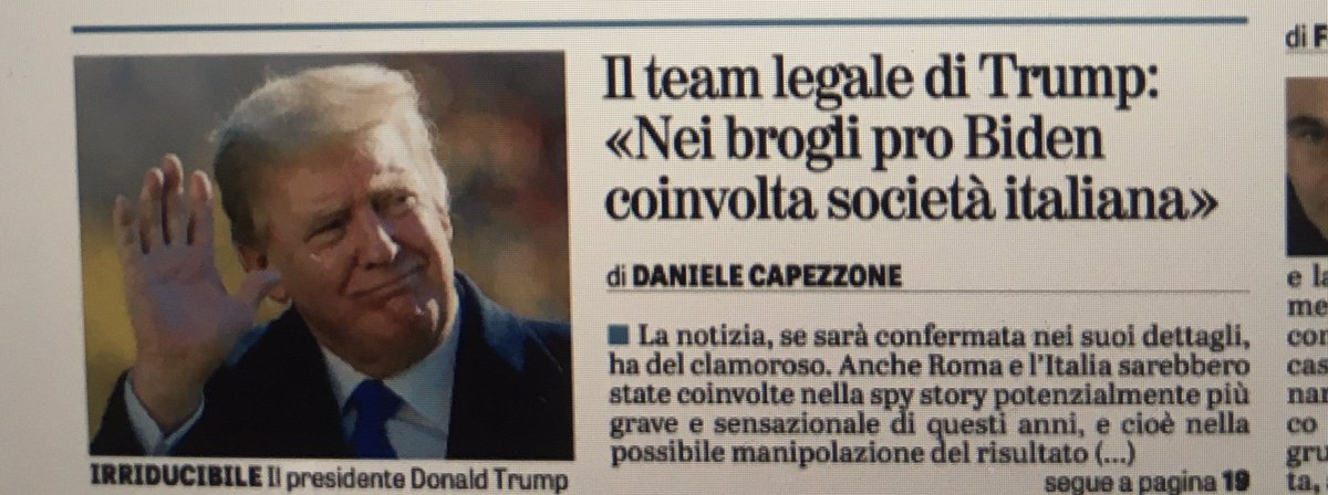 3. Although this information has been largely excluded from American ip addresses, and certainly not in American media, it has been a hot topic in Italy, a scandal that may contribute to a Conte no-confidence vote.  https://www.ansa.it/english/news/politics/2020/12/11/ill-only-continue-if-whole-coalition-is-behind-me-conte_2daaab9c-a04e-46d3-87c8-46bf4efe2e4e.html