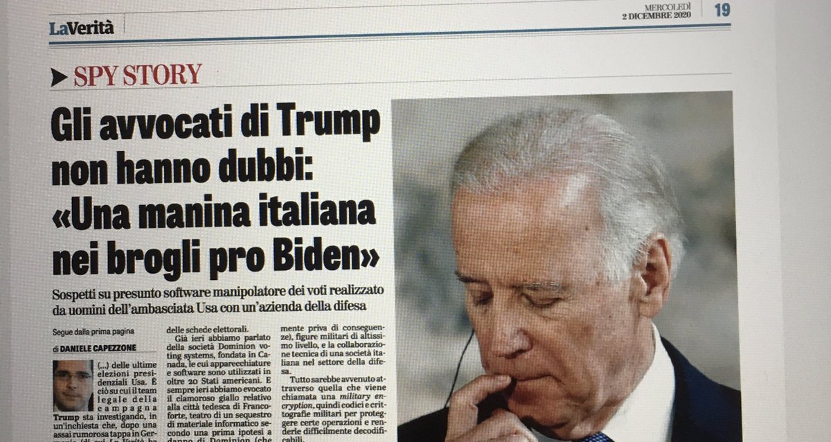 3. Although this information has been largely excluded from American ip addresses, and certainly not in American media, it has been a hot topic in Italy, a scandal that may contribute to a Conte no-confidence vote.  https://www.ansa.it/english/news/politics/2020/12/11/ill-only-continue-if-whole-coalition-is-behind-me-conte_2daaab9c-a04e-46d3-87c8-46bf4efe2e4e.html