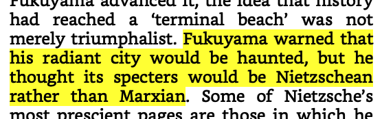 It's always Marx vs. Nietzsche, it seems.And it seems a decade ago you may have just as well said Ishay Landa vs. Mark Fisher!