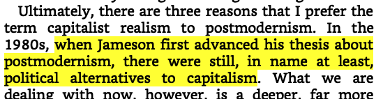 "in name at least"Interesting how one of the main philosophers of the "anti-idpol" movement, Mark Fisher of Vampire Castle fame, is casually dismissive of AES.And yet his disciples insist "class primacy" is fundamental, reality be damned.