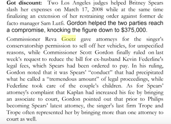 On March 17th, Judge Goetz gave attorneys for Britney's conservatorship permission to sell off her vehicles.  #FreeBritney