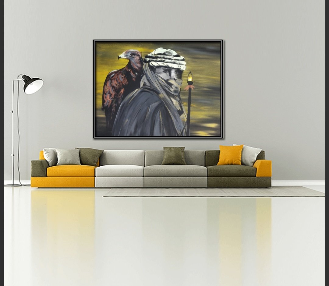 "My journey with a Deagle"
91*91 cms
36*36 inches
So far my best attempt on Surrealism, custom made for a friend.
#arab #desert #desertlife #painting #canvas #artist #artlovers #artcollector #surrealism #commission #custommade #architecture #interior #wallpainting #wallart
