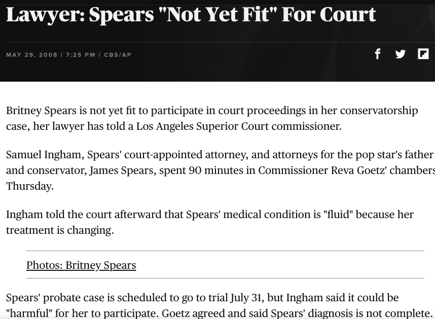 Judge Goetz would then begin a trial over whether to make Britney's conservatorship permanent. She started by again declaring her unfit to participate in the proceedings because her "diagnosis is not complete" and she "needs" more medical tests.  #FreeBritney