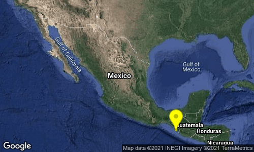 SSNMexico's tweet photo. SISMO Magnitud 4.3 Loc  40 km al SUROESTE de HUIXTLA, CHIS 03/01/21 21:40:27 Lat 14.84 Lon -92.67 Pf 71 km https://t.co/WDOuC1ZFLB