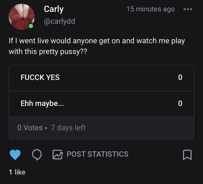 @OnlyFans  #gosubscribe #shouldigolive #vote https://t.co/oPZan8s7Iu<a class="tags" href="/tag/onlyfans">@onlyfans</a><a href="/tag/gosubscribe"class="tags">#gosubscribe</a><a href="/tag/shouldigolive"class="tags">#shouldigolive</a><a href="/tag/vote"class="tags">#vote</a>