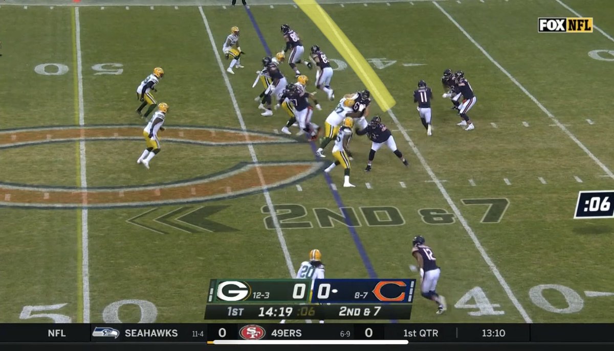 Throw #1 jet to Mooney which would be a negative ADOT. It’s basically a run but pass in stat sheet. Like the call btw GB up middle is near impossible; test edges....