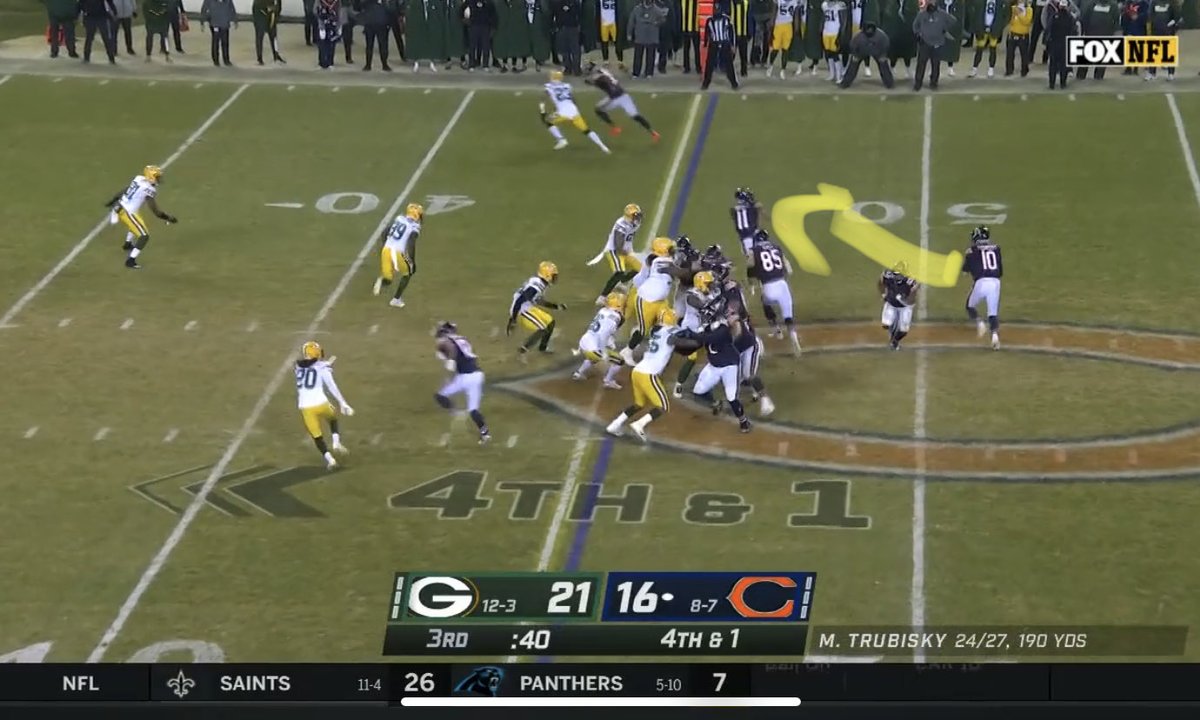 4-1 we hit Mooney on a designed play. Very nicely done by all