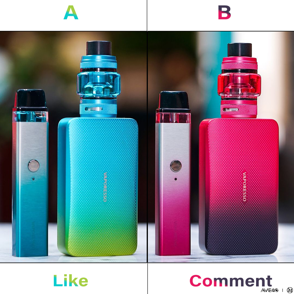 .
Which combo is your type???
.
A or B?
.
Model: #GenS &amp; #XROSPod.
.
.
.
#vapeshop #vapefam #vapeporn #vapeislife #vapemusically #chilevape #savethwvape #thevapeteam #vapestuff #polandvape #vapeodessa #vapenationgod #電子タバコ #전자담배 #бросайкурить #indonesiavapor