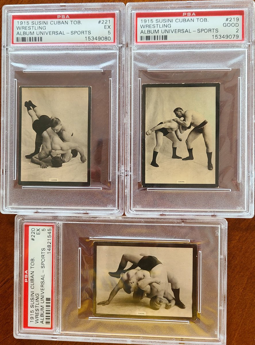 Wrestlingcardk1's tweet photo. 1915 Cuba wrestling cards. No wrestlers mentioned but this is #Hackenschmidt and Ernest Gruhn. I was excited to discover these many years ago knowing a legend was featured. #vintagewrestling #wrestlingcards #frankgotch https://t.co/Wv2vimCOHK