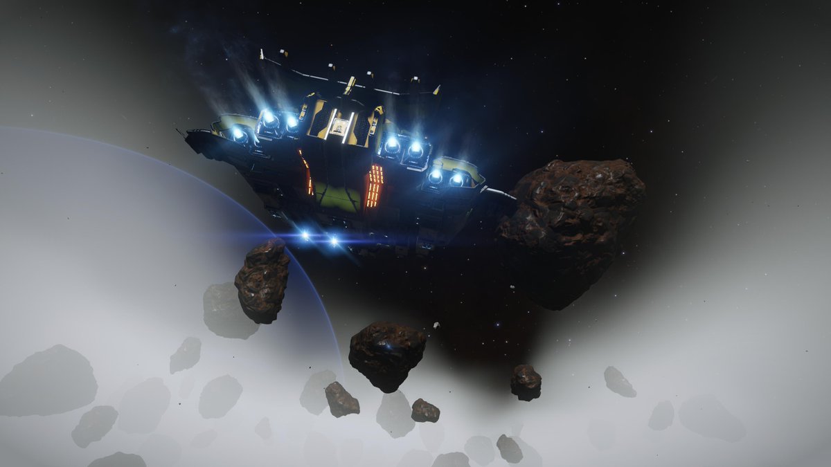 Northlander74's tweet image. Atmospheric Mining thanks to a permanent 'day' #UltraMagnus #Type10 #EliteDangerous #PS4share